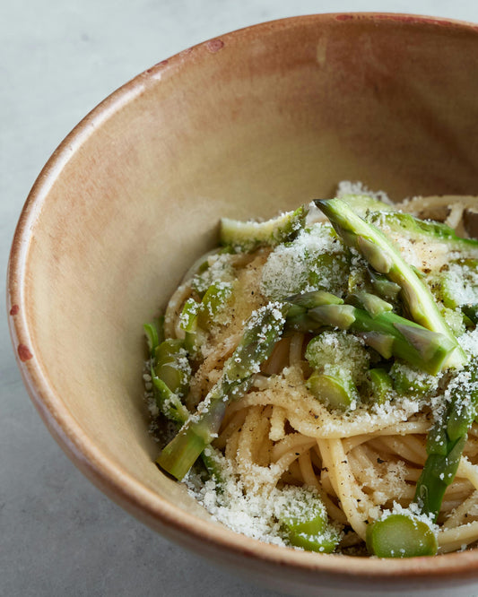 Zest Lemon & Asparagus Pasta in a bowl